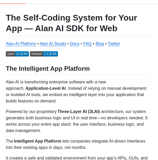 Alan Ai Alan Sdk Web screenshot