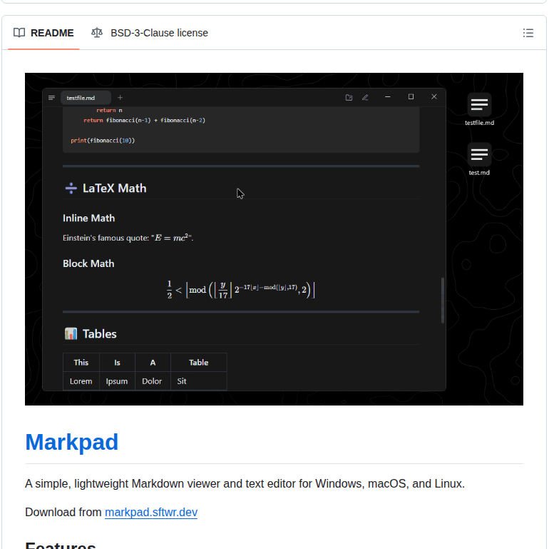 Alecdotdev Markpad screenshot