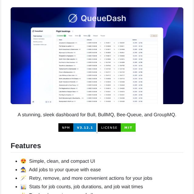 Alexbudure Queuedash screenshot