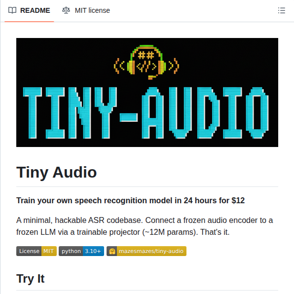 Alexkroman Tiny Audio screenshot