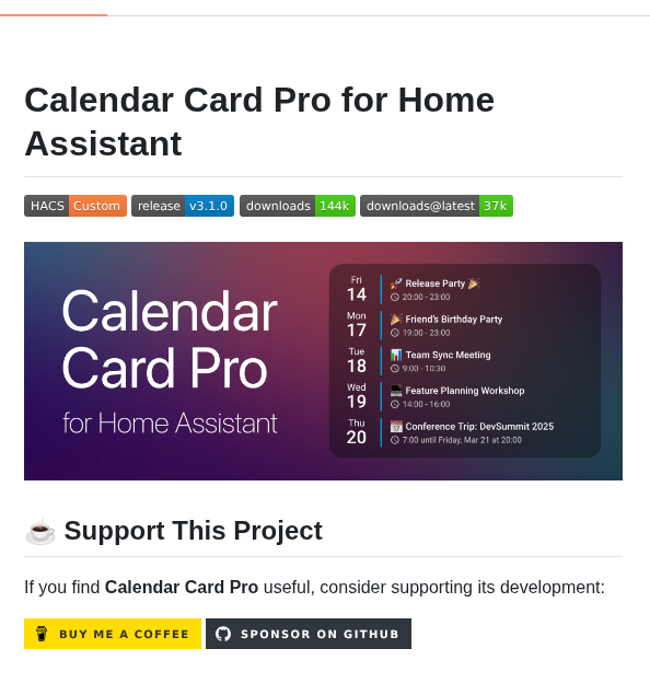 Alexpfau Calendar Card Pro screenshot