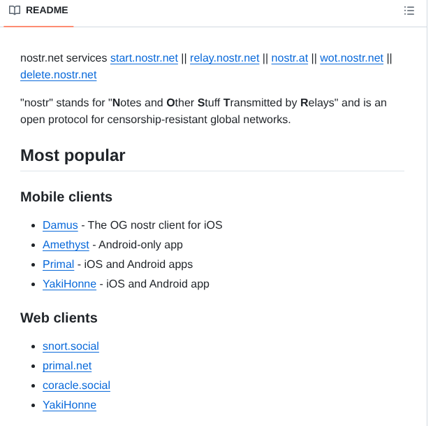 Aljazceru Awesome Nostr screenshot