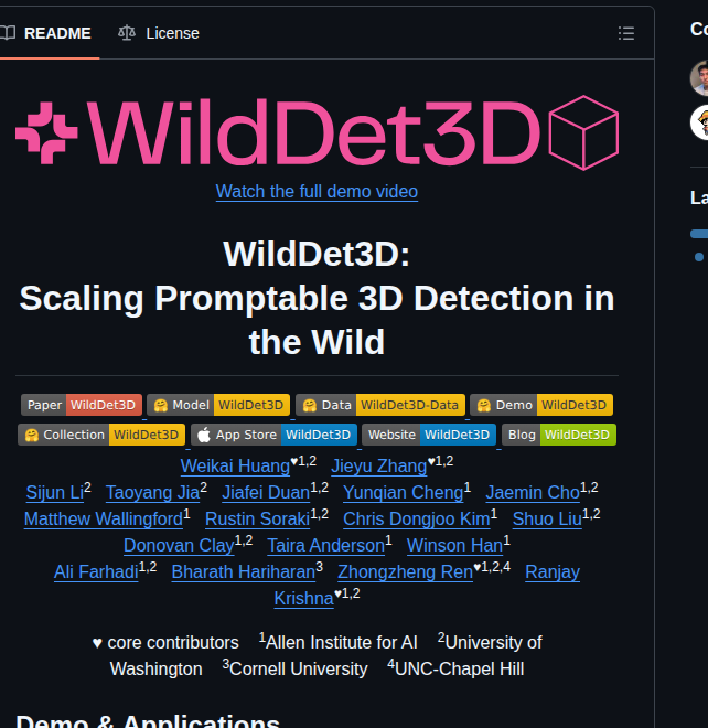 Allenai Wilddet3d screenshot
