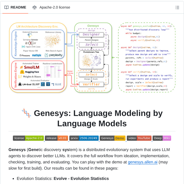 Allenai Genesys screenshot