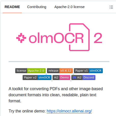 Allenai Olmocr screenshot
