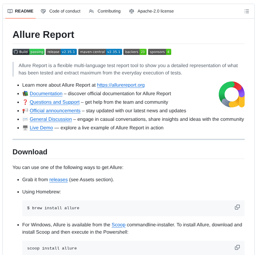 Allure Framework Allure2 screenshot