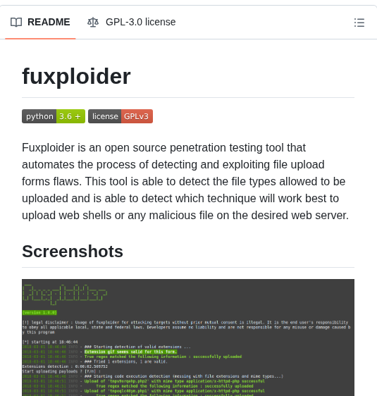 Almandin Fuxploider screenshot
