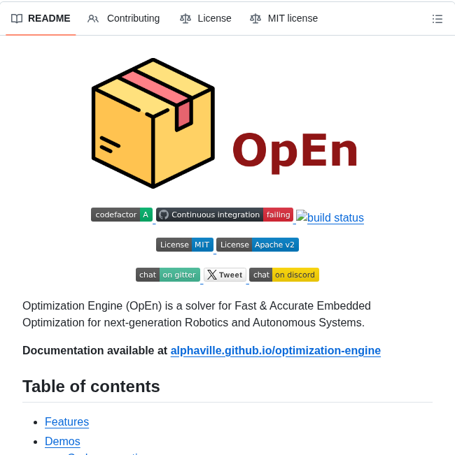 Alphaville Optimization Engine screenshot