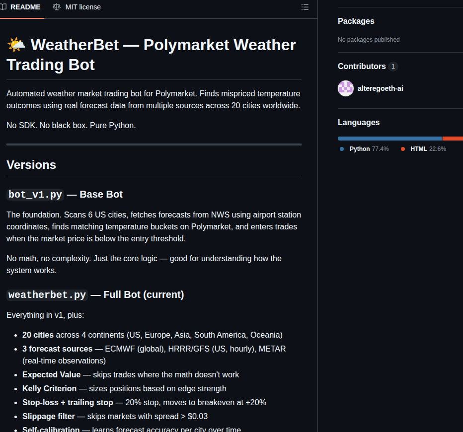 Alteregoeth Ai Weatherbot screenshot