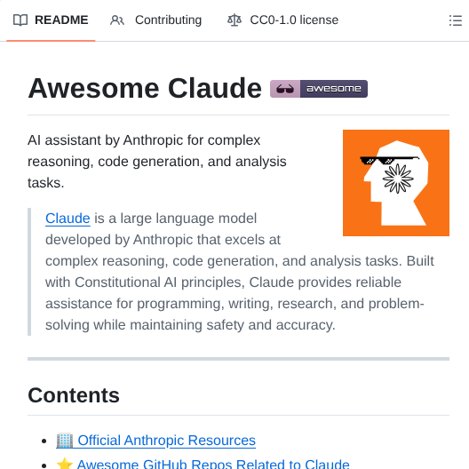 Alvinunreal Awesome Claude screenshot