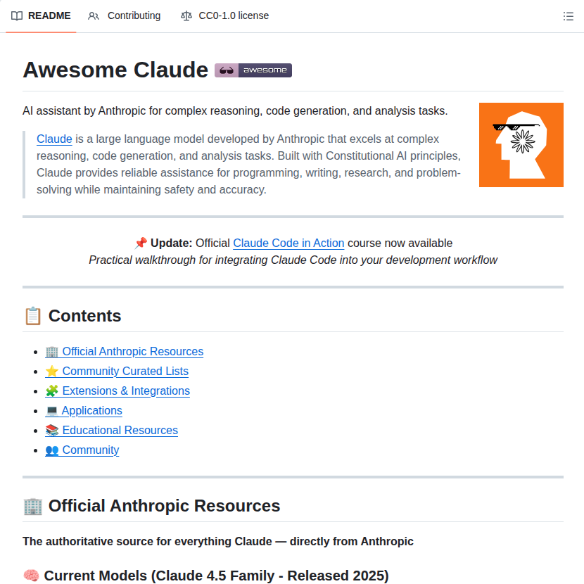 Alvinunreal Awesome Claude screenshot