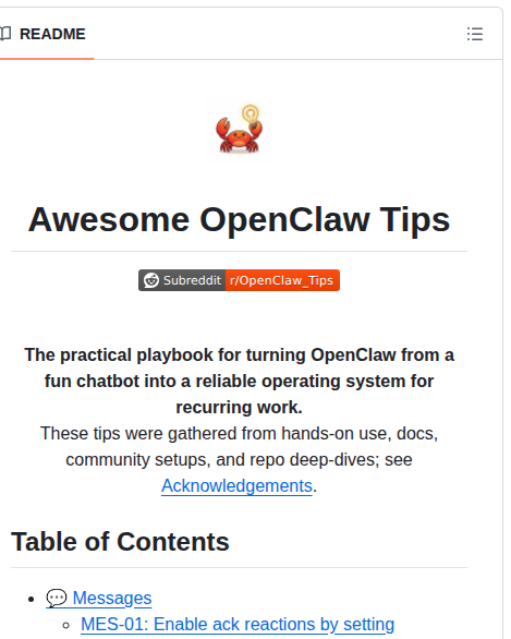 Alvinunreal Awesome Openclaw Tips screenshot