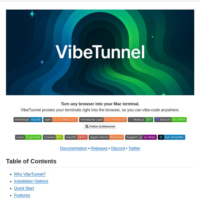 Amantus Ai Vibetunnel screenshot