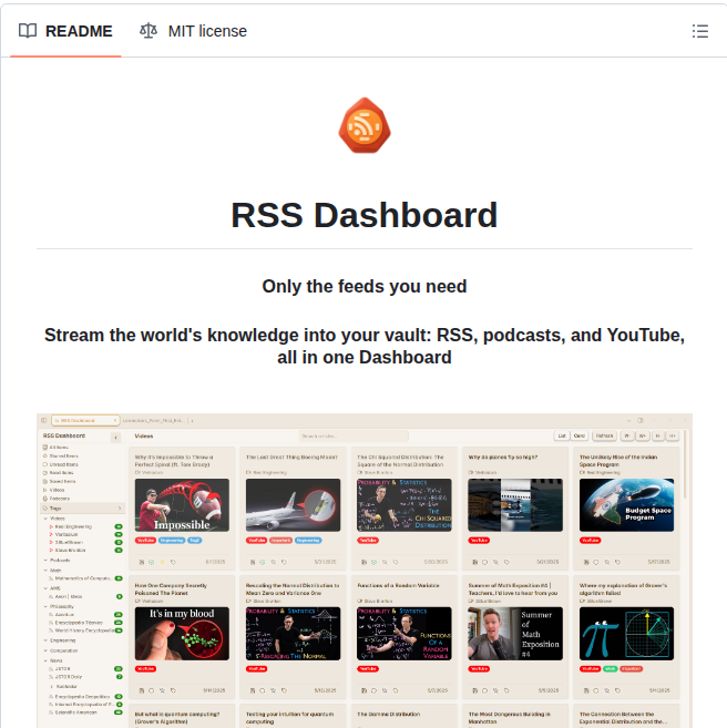 Amatya Aditya Obsidian Rss Dashboard screenshot