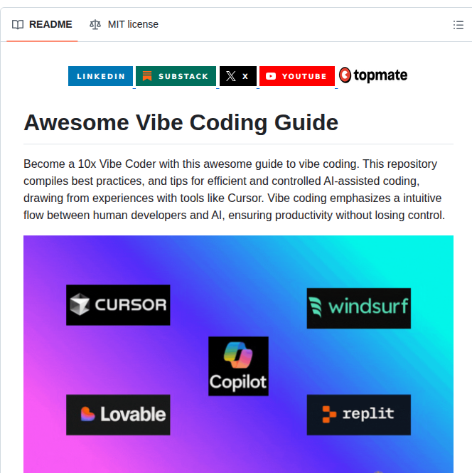 Analyticalrohit Awesome Vibe Coding Guide screenshot