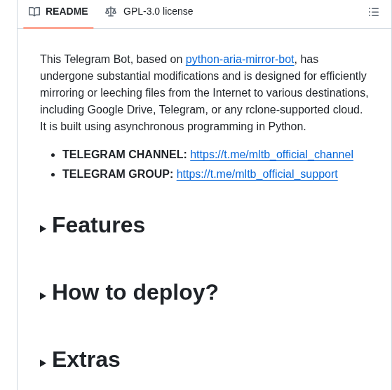 Anasty17 Mirror Leech Telegram Bot screenshot