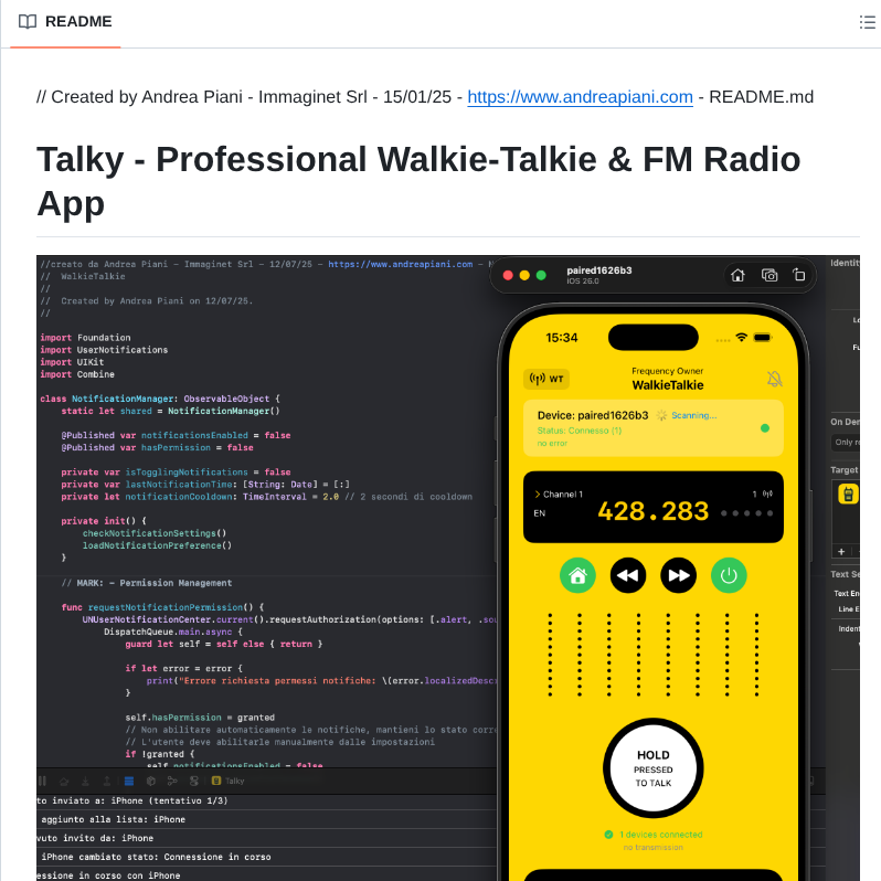 Andreapianidev Walkietalkie screenshot