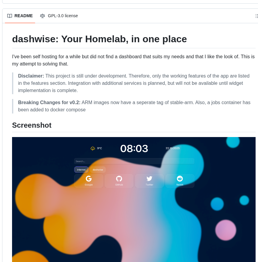 Andreasmolnardev Dashwise Next screenshot
