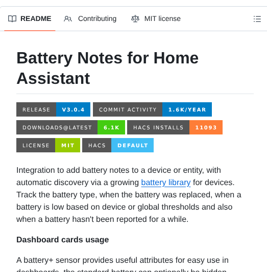 Andrew Codechimp Ha Battery Notes screenshot