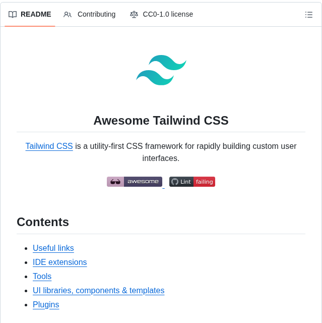 Aniftyco Awesome Tailwindcss screenshot