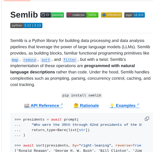Anishathalye Semlib screenshot