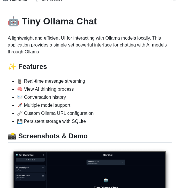 Anishgowda21 Tiny Ollama Chat screenshot