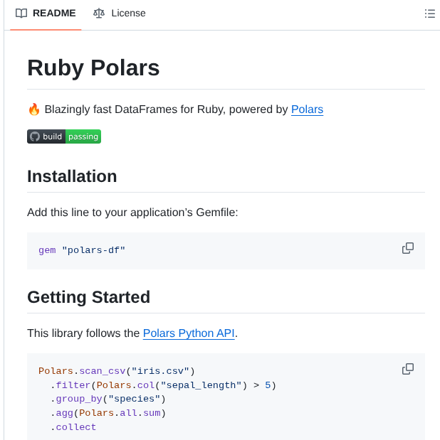 Ankane Ruby Polars screenshot