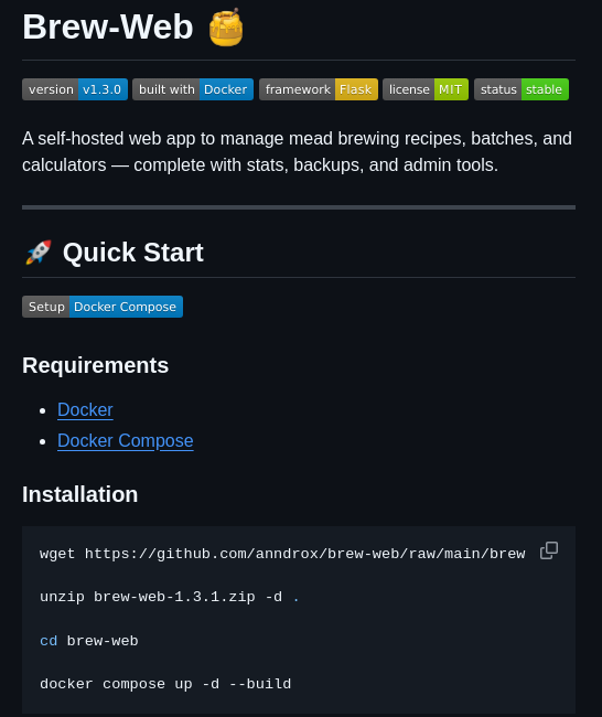 Anndrox Brew Web screenshot