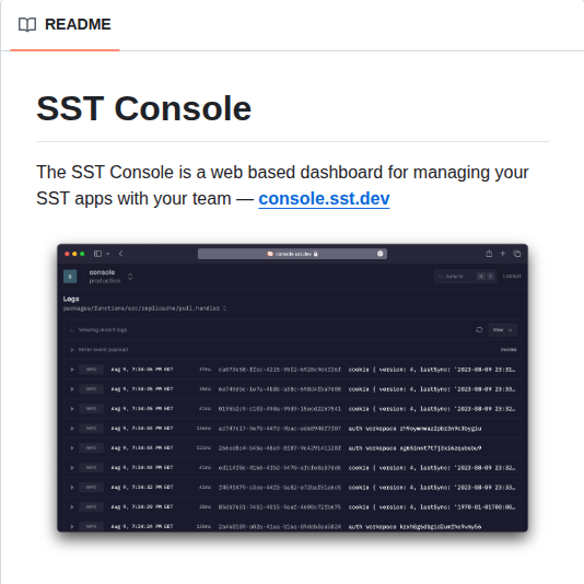 Anomalyco Console screenshot
