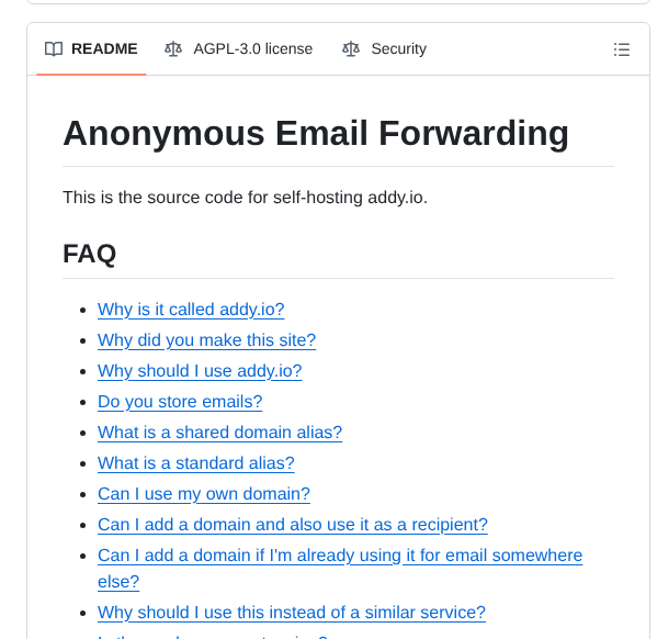 Anonaddy Anonaddy screenshot