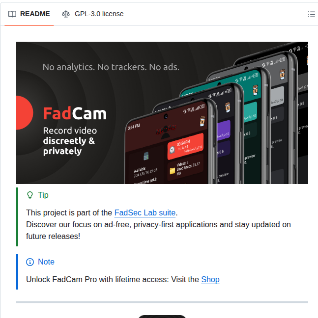 Anonfaded Fadcam screenshot