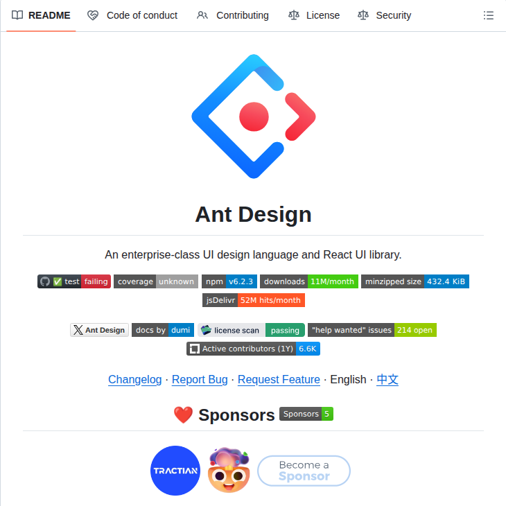 Ant Design Ant Design screenshot