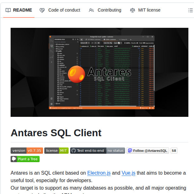 Antares Sql Antares screenshot