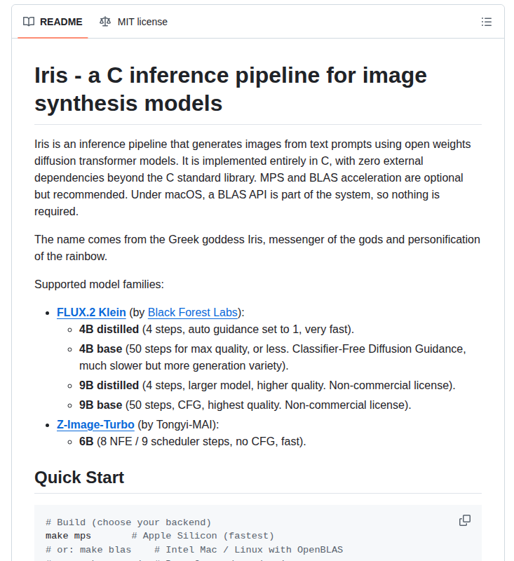 Antirez Iris.c screenshot