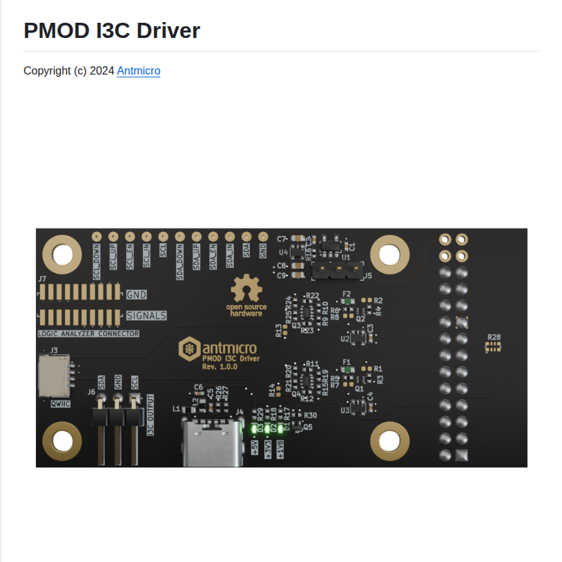 Antmicro Pmod I3c Driver screenshot