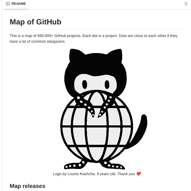Anvaka Map Of Github screenshot
