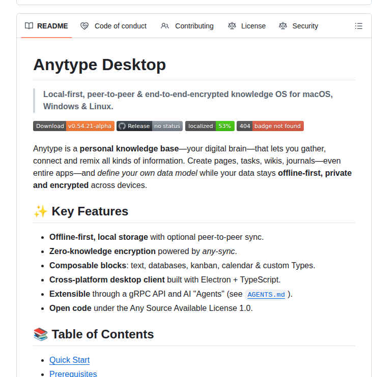 Anyproto Anytype Ts screenshot