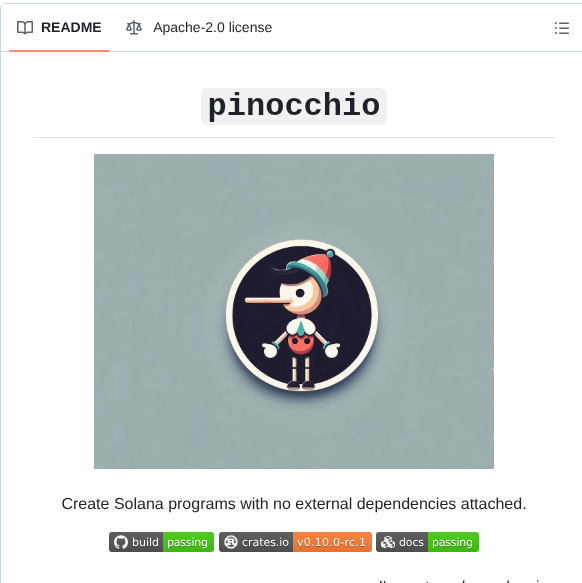 Anza Xyz Pinocchio screenshot
