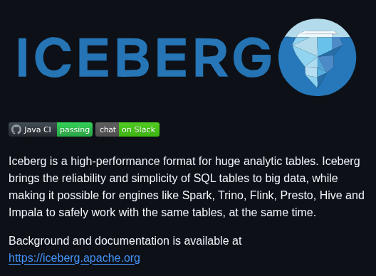Apache Iceberg screenshot