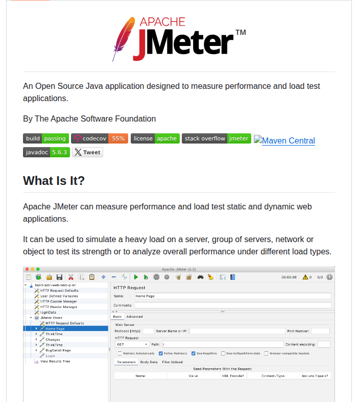 Apache Jmeter screenshot
