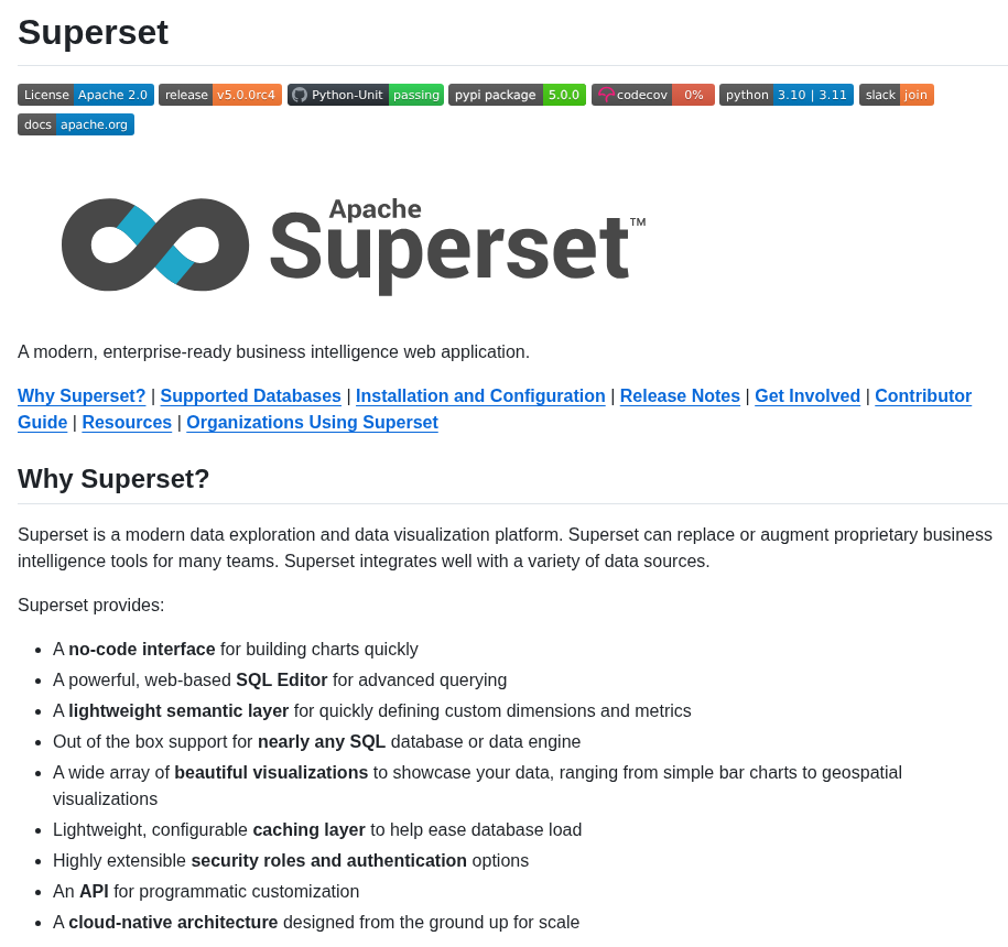 Apache Superset screenshot