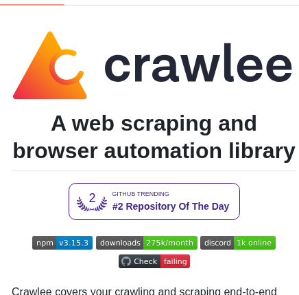 Apify Crawlee screenshot