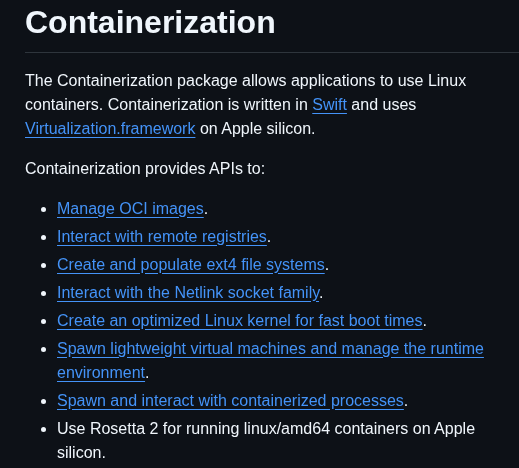 Apple Containerization screenshot