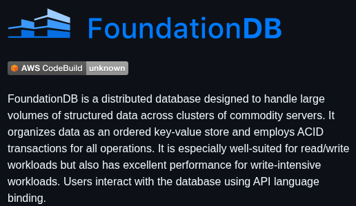 Apple Foundationdb screenshot