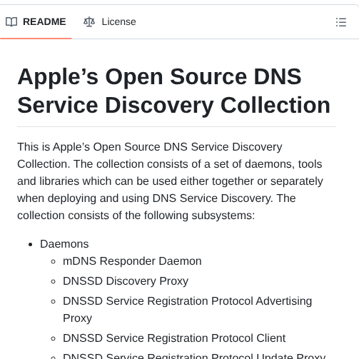 Apple Oss Distributions Mdnsresponder screenshot