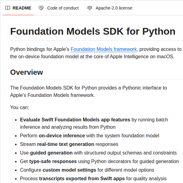 Apple Python Apple Fm Sdk screenshot