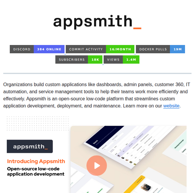 Appsmithorg Appsmith screenshot