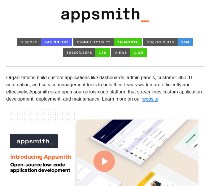 Appsmithorg Appsmith screenshot