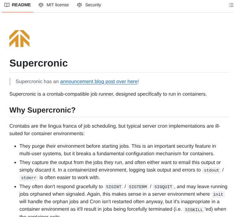 Aptible Supercronic screenshot
