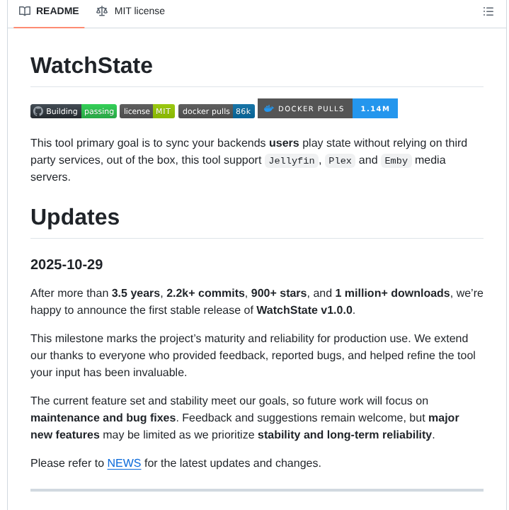 Arabcoders Watchstate screenshot